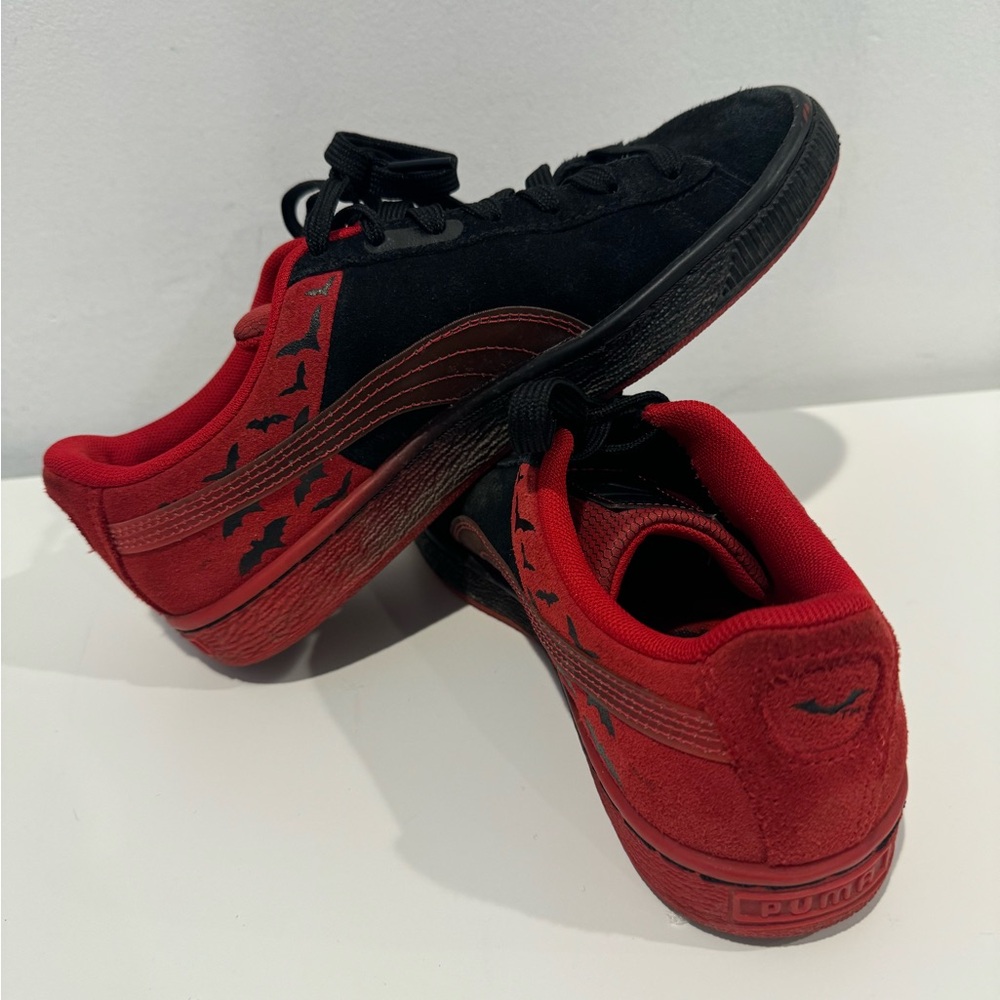 2/$20 Puma x Batman Suede Classic sneakers in black and red. - Picture 6 of 8